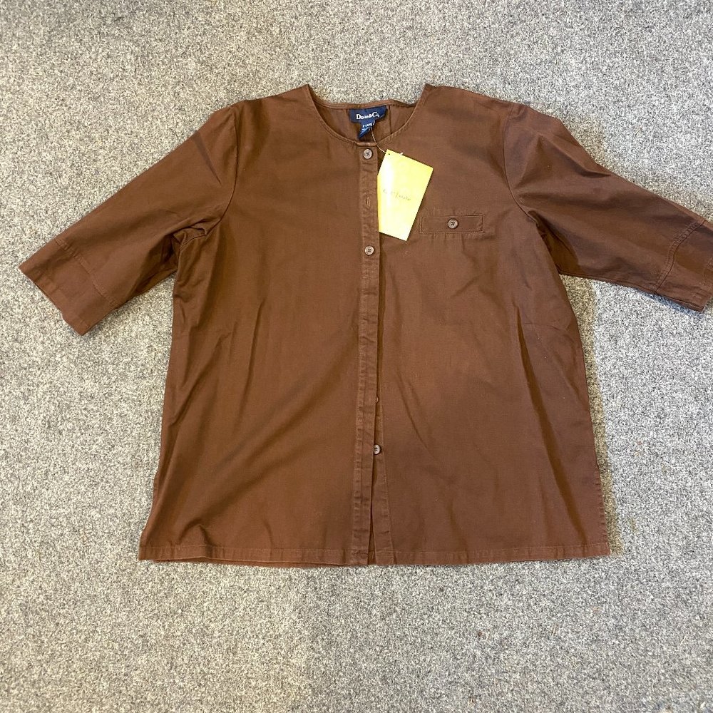 NWT Denim & Co 3/4 sleeve brown jacket - Size XL